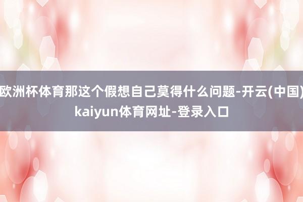 欧洲杯体育那这个假想自己莫得什么问题-开云(中国)kaiyun体育网址-登录入口