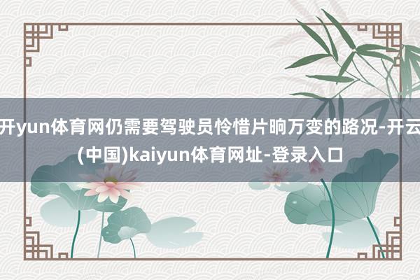 开yun体育网仍需要驾驶员怜惜片晌万变的路况-开云(中国)kaiyun体育网址-登录入口