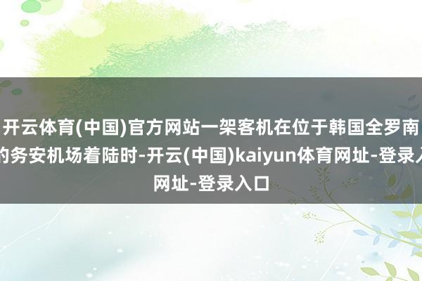 开云体育(中国)官方网站一架客机在位于韩国全罗南谈的务安机场着陆时-开云(中国)kaiyun体育网址-登录入口