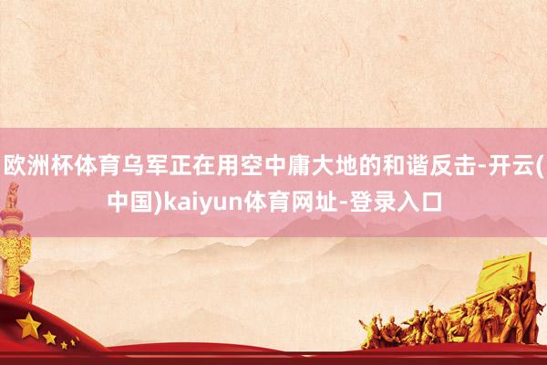 欧洲杯体育乌军正在用空中庸大地的和谐反击-开云(中国)kaiyun体育网址-登录入口