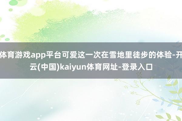 体育游戏app平台可爱这一次在雪地里徒步的体验-开云(中国)kaiyun体育网址-登录入口